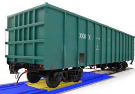 Взвешивание грузов на весах железной дороги