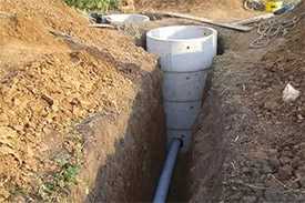 Копка и/или засыпка траншеи для укладки трубопровода водоснабжения частных домов от центрального водопровода