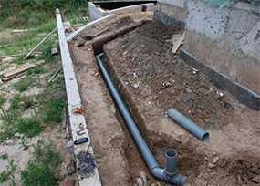 Укладка труб канализационных и водопроводных