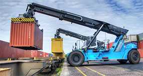 Погрузка/выгрузка тяжеловесных грузов (до 30 тонн) из автомобиля на открытый подвижной состав
