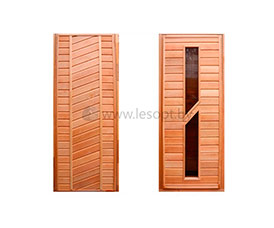 Реализуем двери деревянные для бани и сауны