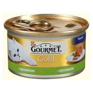 Консервы для кошек Gourmet Gold паштет из кролика 85 гр