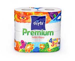 Трехслойная туалетная бумага Sipto Premium