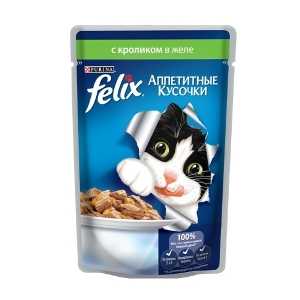 Felix консерва для кошек с кроликом в желе 85 гр