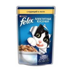 Felix консерва для кошек с курицей в желе 85 гр