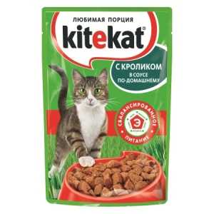 KiteKat консервы кролик в соусе 100 гр