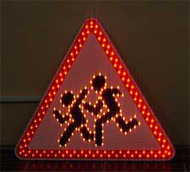 Знак дорожный светодиодный 'Дети'