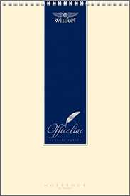 Блокнот 80л А4ф 80 гр/кв.м без линовки твердая подложка на гребне Office Line- Си