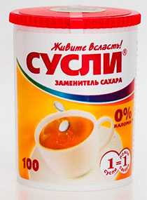 Заменитель сахара Сусли 100 таблеток/банка - Nutrisun GmbH & Co