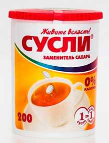 Заменитель сахара Сусли 200 таблеток/банка - Nutrisun GmbH & Co