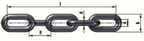 Цепи круглозвенные высокопрочные для горно-шахтного оборудования 22х86 мм