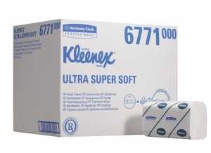 Бумажные полотенца в пачках KLEENEX Ultra Super Soft, трехслойные