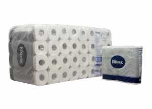 Туалетная бумага в стандартных рулонах KLEENEX, двухслойная (малая упаковка)