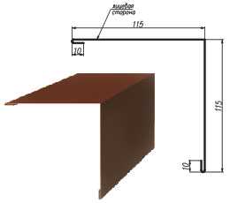 Планка угла наружного 115