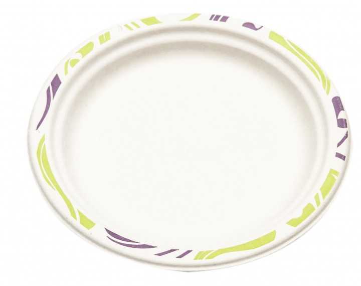 Тарелка белая с рисунком Chinet Flavour бумажная 220 мл