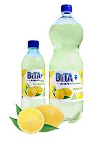 Напиток безалкогольный Вiта со вкусом Лимона, на основе минеральной воды 1,5л - ВЗБН (Беларусь)
