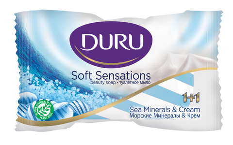 Туалетное мыло DURU 1+1 Soft Sensations Морские минералы 90 г