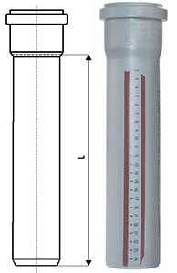 Труба полипропиленовая для внутренней канализации Ostendor с раструбом 110х1000х2,2 мм