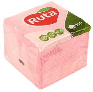 Салфетки сервировочные Ruta 24×24 см 100 шт розовые