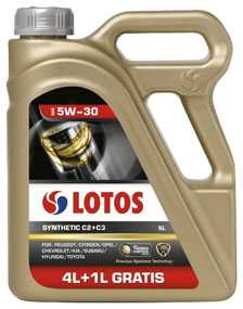 Синтетическое моторное масло LOTOS SYNTHETIC C2+C3 SAE 5W-30 