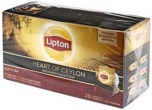 Чай Lipton Heart of Ceylon черный 50 г 25 пакетиков 