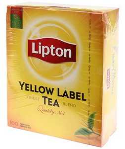 Чай Lipton Yellow Label Tea черный чай 200 г 100 пакетиков 
