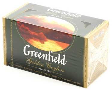 Чай Greenfield 50 г 25 пакетиков Golden Ceylon черный чай