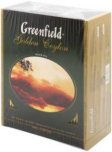 Чай Greenfield 200 г 100 пакетиков Golden Ceylon черный чай