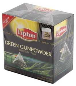 Чай Lipton ароматизированный в пирамидках 36 г Green Gunpowder зеленый чай