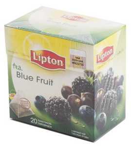 Чай Lipton ароматизированный в пирамидках 36 г Blue Fruit черный чай
