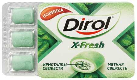 Жевательная резинка Dirol X-Fresh без сахара 18 г Мятная свежесть