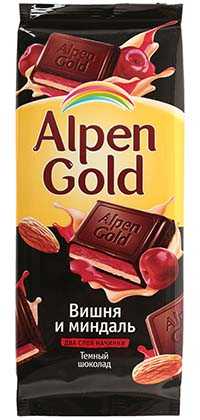 Шоколад Alpen Gold Вишня с йогуртом темный шоколад 90 г