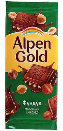 Шоколад Alpen Gold Молочный шоколад с фундуком 90 г
