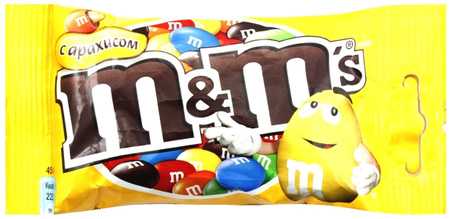 Драже M&M's с арахисом и молочным шоколадом 45 г