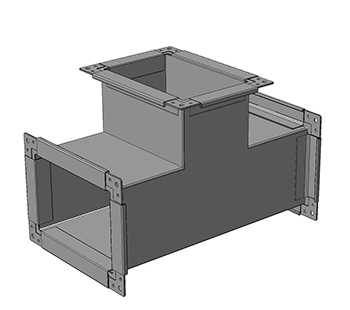 Тройник прямоугольного сечения