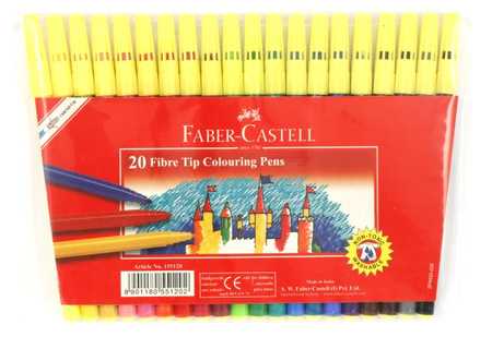 Фломастеры Faber-Castell «Замок», 20 цветов, толщина линии 1-2 мм, вентилируемый колпачок