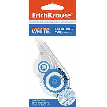 Корректирующая лента Erich Krause TECHNO WHITE 5мм х 8м