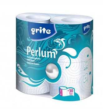 Бумага туалетная GRITE Perlum 2-слойная 4 рулона в упаковке