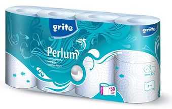 Туалетная бумага GRITE Perlum 3-слойная 8 рулонов в упаковке