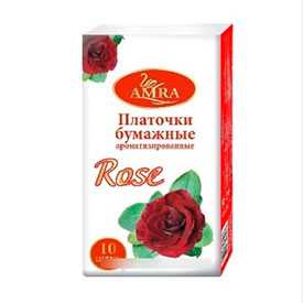Платочки бумажные AMRA с ароматом розы 10 шт - Бумфа Групп