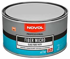 Шпатлевка FIBER MICRO со стекловолокном (1,8 кг), NOVOL