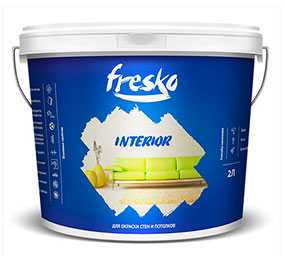 Краска водно-дисперсионная для внутренних работ FRESKO Interior 2л