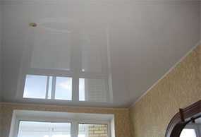 Потолок натяжной глянцевый белый (140-360 см)