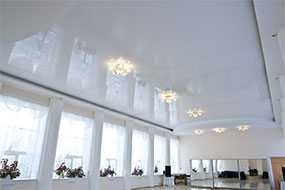 Потолок натяжной глянцевый белый (360-500 см)