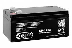 Аккумуляторная батарея 12V/3.3Ah Kiper GP-1233 (F1); 134x60x67 (ШхВхГ)-Kiper (Китай)