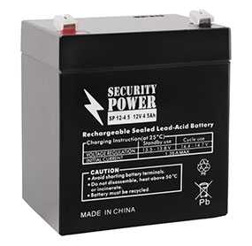 Аккумуляторная батарея 12V/4.5Ah Security Power SP 12-4,5 (F1); 90x102x70 (ШхВхГ)-Security Power (Китай)