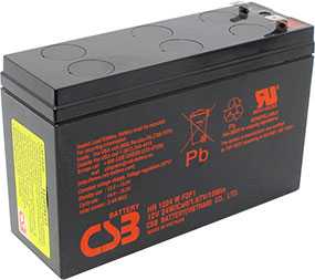 Аккумуляторная батарея 12V/6.4Ah CSB HR 1224W (F2) Slim; 151x94x51 (ШхВхГ)-CSB Battery (Вьетнам)