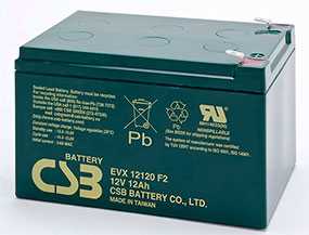 Аккумуляторная батарея 12V/12Ah CSB EVX 12120 (F2); 151x94x98 (ШхВхГ)-CSB Battery (Вьетнам)