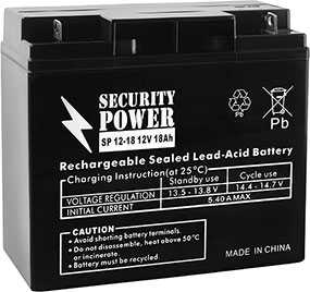 Аккумуляторная батарея 12V/18Ah Security Power SP 12-18; 181x167x76 (ШхВхГ)-Security Power (Китай)