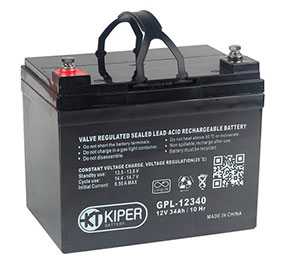 Аккумуляторная батарея 12V/34Ah Kiper GPL-12340; 196x161x131 (ШхВхГ)-Kiper (Китай)